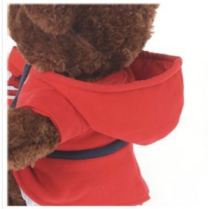 大學熊 x 米妮 布丁 紅色 學校 便服 連袋 服裝 衫