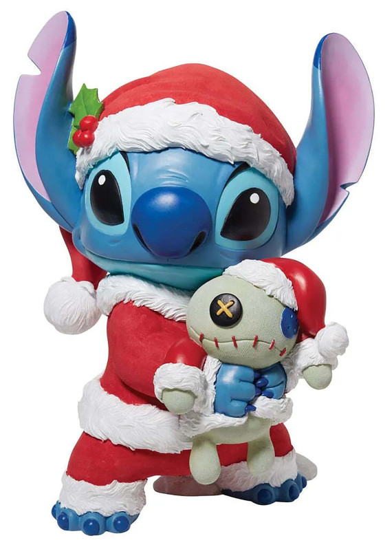 小魔星 史迪仔 史迪奇 星際寶貝  小金 醜丫頭 Disney Enesco Showcase 擁抱 聖誕 老人 樹脂 擺設