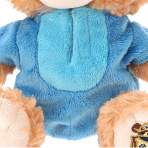 大學熊 x 小魔星 史迪仔 史迪奇 星際寶貝 藍色 連 頭飾 細碼 服裝 衫